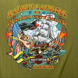 Harley Davidson Tee Front Since HD Panama City Beach Florida Back